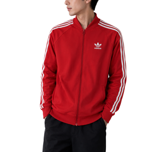adidas アディダス トラックジャケット スーパースター トラックトップ レッド S