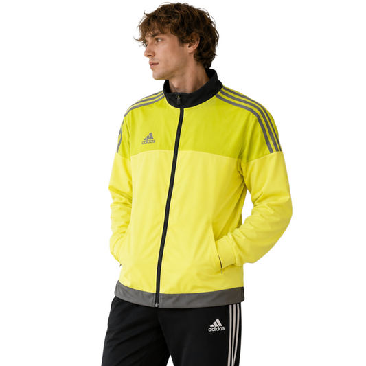 New Adidas Track Jacket Neon Yellow Jersey L