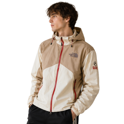 The North Face 巅峰系列透气夹克，白x米色，XL
