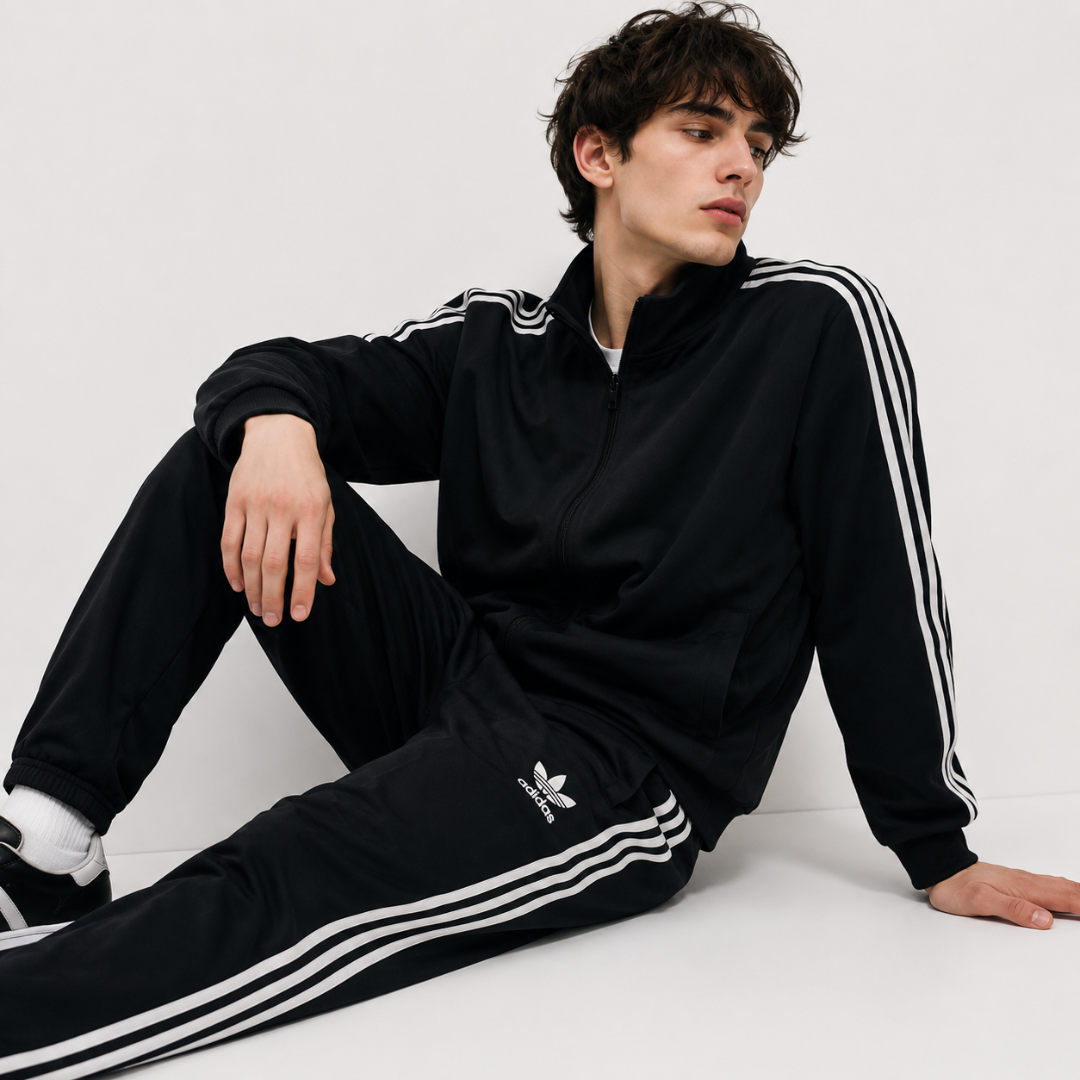 adidas Track Pants Jersey European Model Black M
