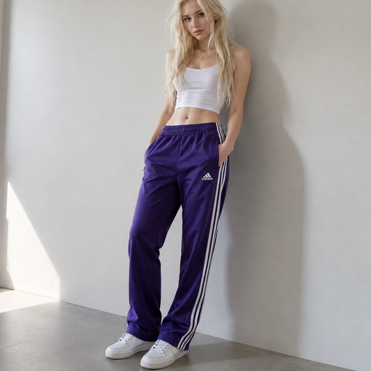 adidas アディダス トラックパンツ ジャージ 希少カラー パープル 紫色 S