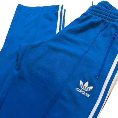 adidas アディダス トラックパンツ ジャージ ヨーロッパモデル 青 L
