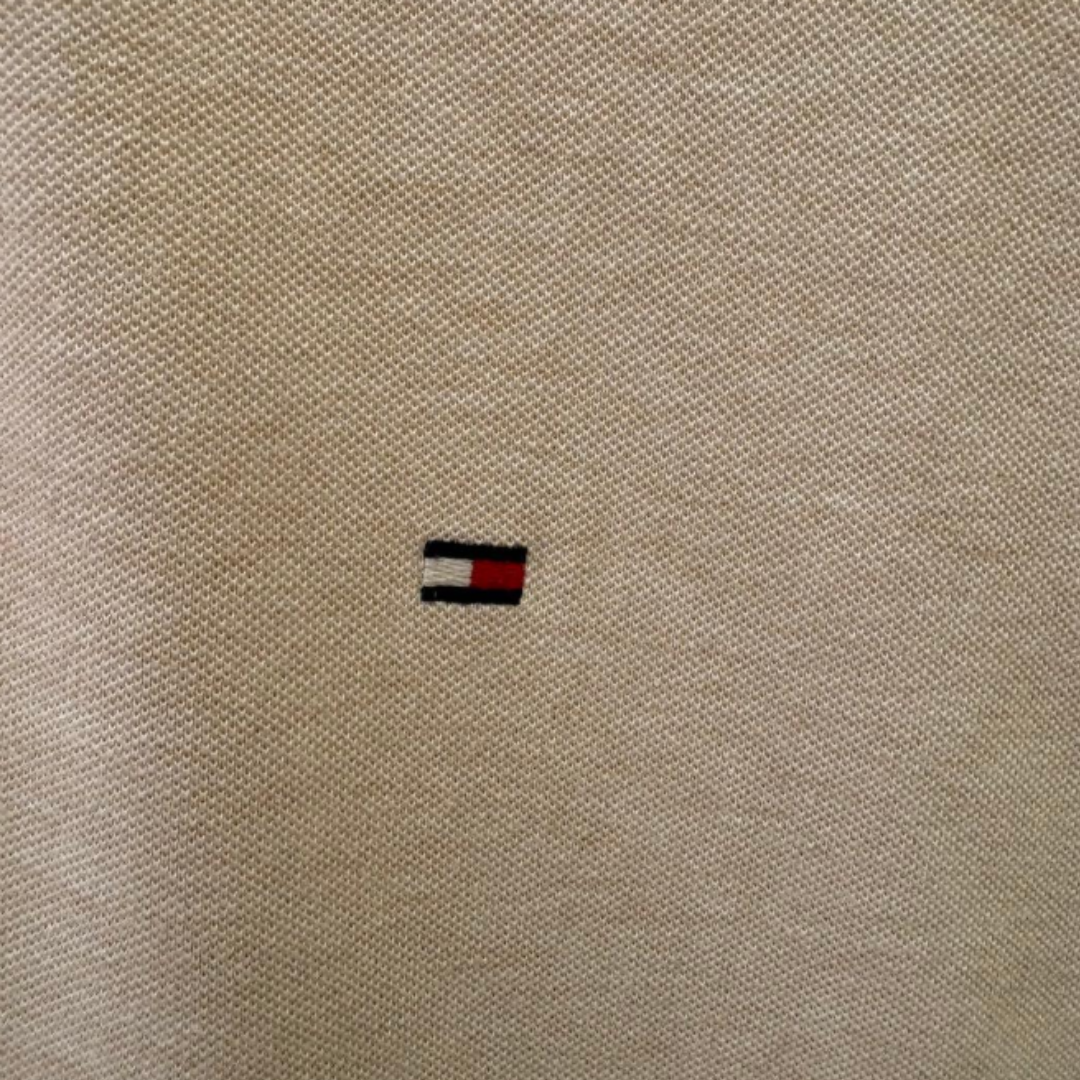 TOMMY HILFIGER ポロシャツ スリムフィット ベージュ XL