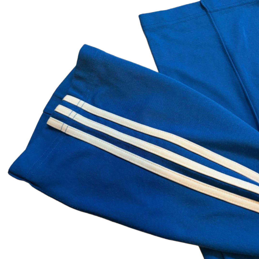 adidas アディダス トラックパンツ ジャージ ヨーロッパモデル 青 L