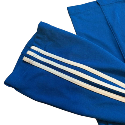 adidas アディダス トラックパンツ ジャージ ヨーロッパモデル 青 L