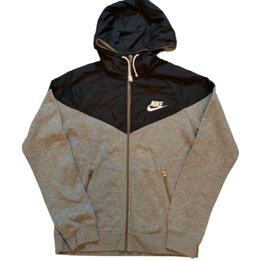 ナイキ NIKE テックフリース ウィンドランナー フルジップパーカー 黒グレー S