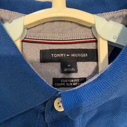 Tommy Hilfiger トミーヒルフィガー ポロシャツ 青  大きめ M