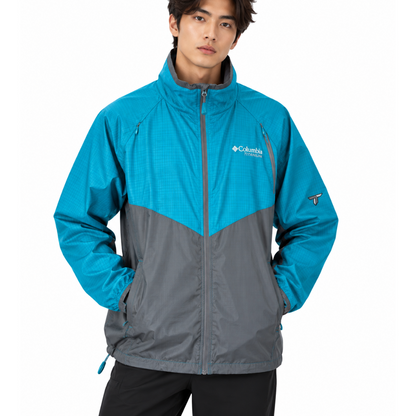 Columbia TITANIUM ナイロンジャケット ブルー グレー L