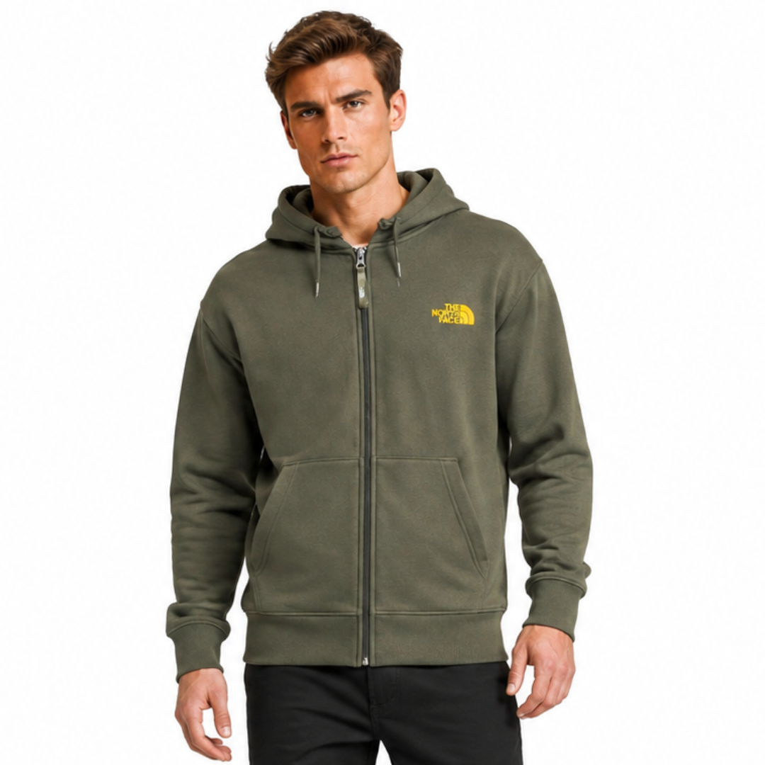 THE NORTH FACE ノースフェイス ジップアップパーカー カーキ  L