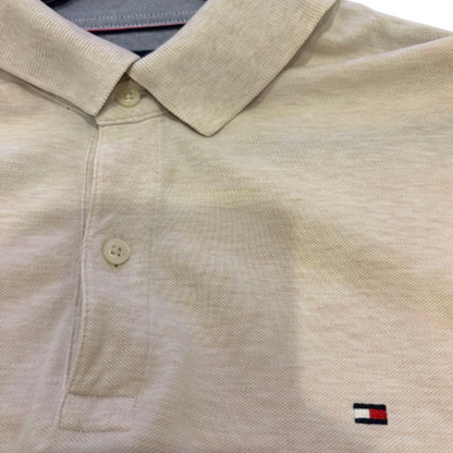TOMMY HILFIGER ポロシャツ スリムフィット ベージュ XL