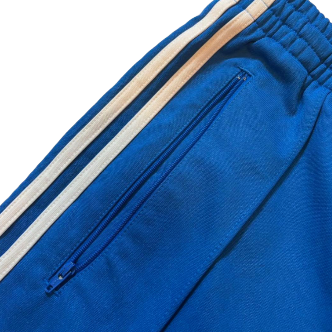 adidas アディダス トラックパンツ ジャージ ヨーロッパモデル 青 L