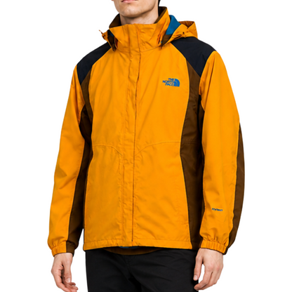 THE NORTH FACE ノースフェイス HyVent マウンテンパーカー イエローオレンジ × ブラウン × インナーブルー XL