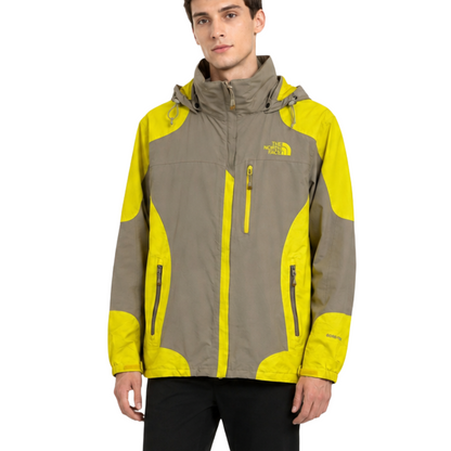 ノースフェイス GORE-TEX マウンテンジャケット イエロー × グレー L