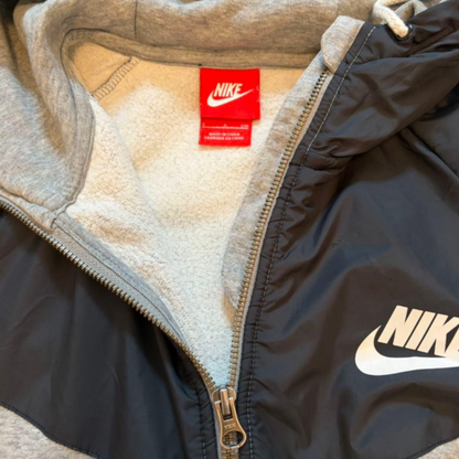 ナイキ NIKE テックフリース ウィンドランナー フルジップパーカー 黒グレー S