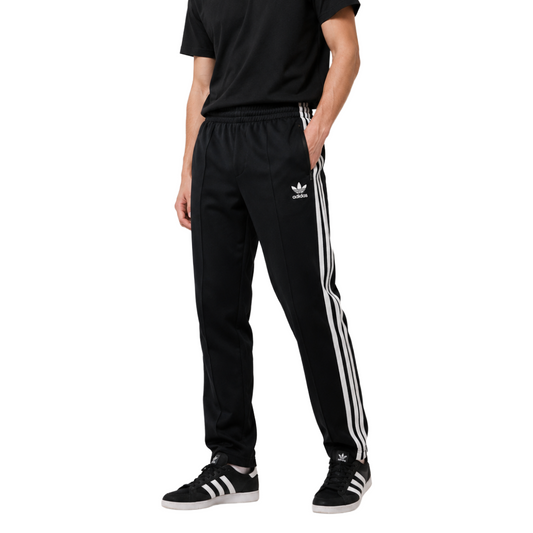 Adidas Track Pants Jersey Black Trefoil Logo S