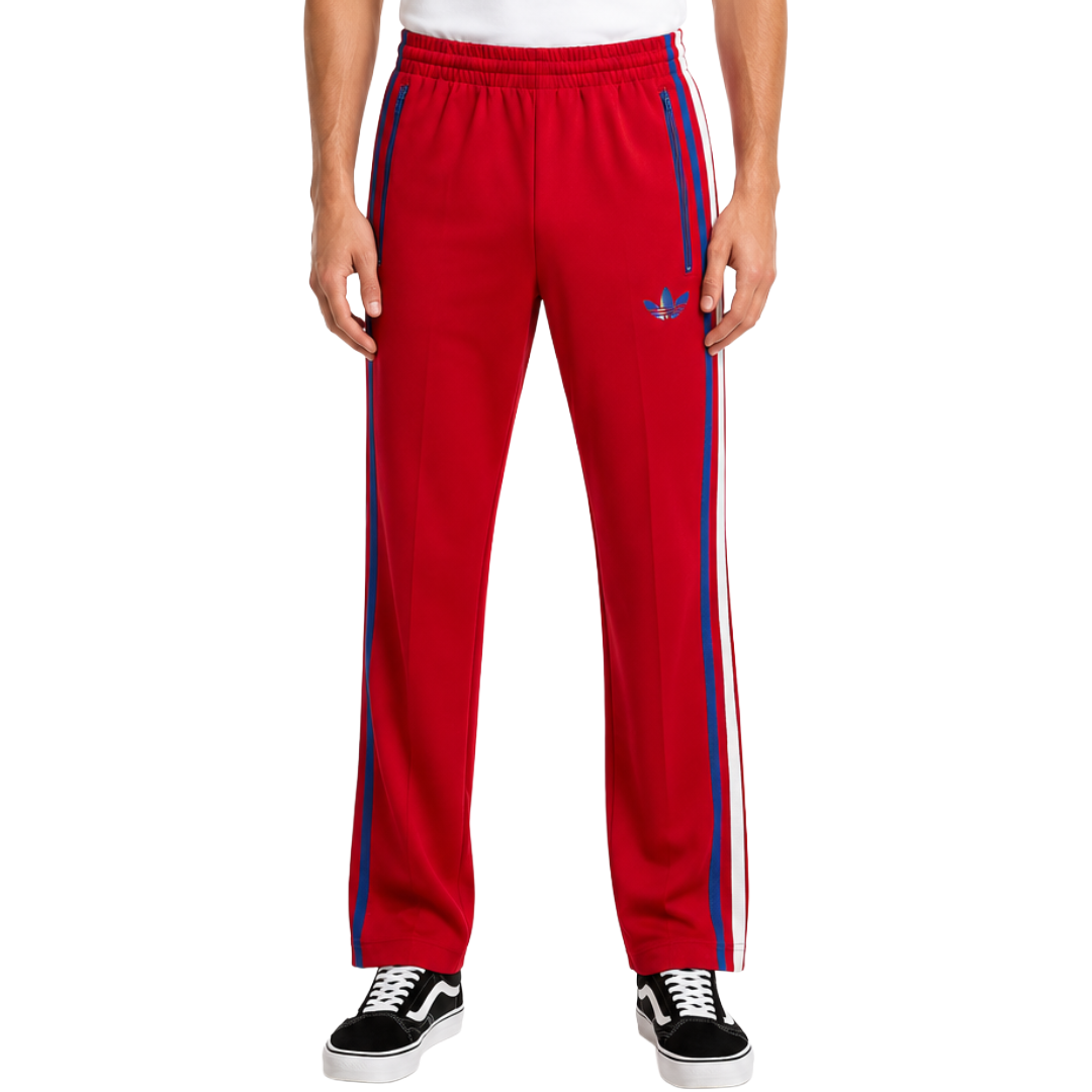 adidas アディダス トラックパンツ ジャージ ファイヤーバード レッドxブルー M