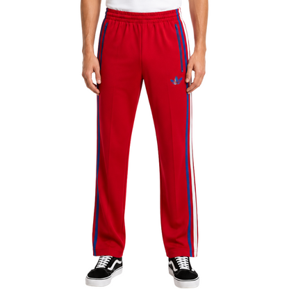 adidas アディダス トラックパンツ ジャージ ファイヤーバード レッドxブルー M