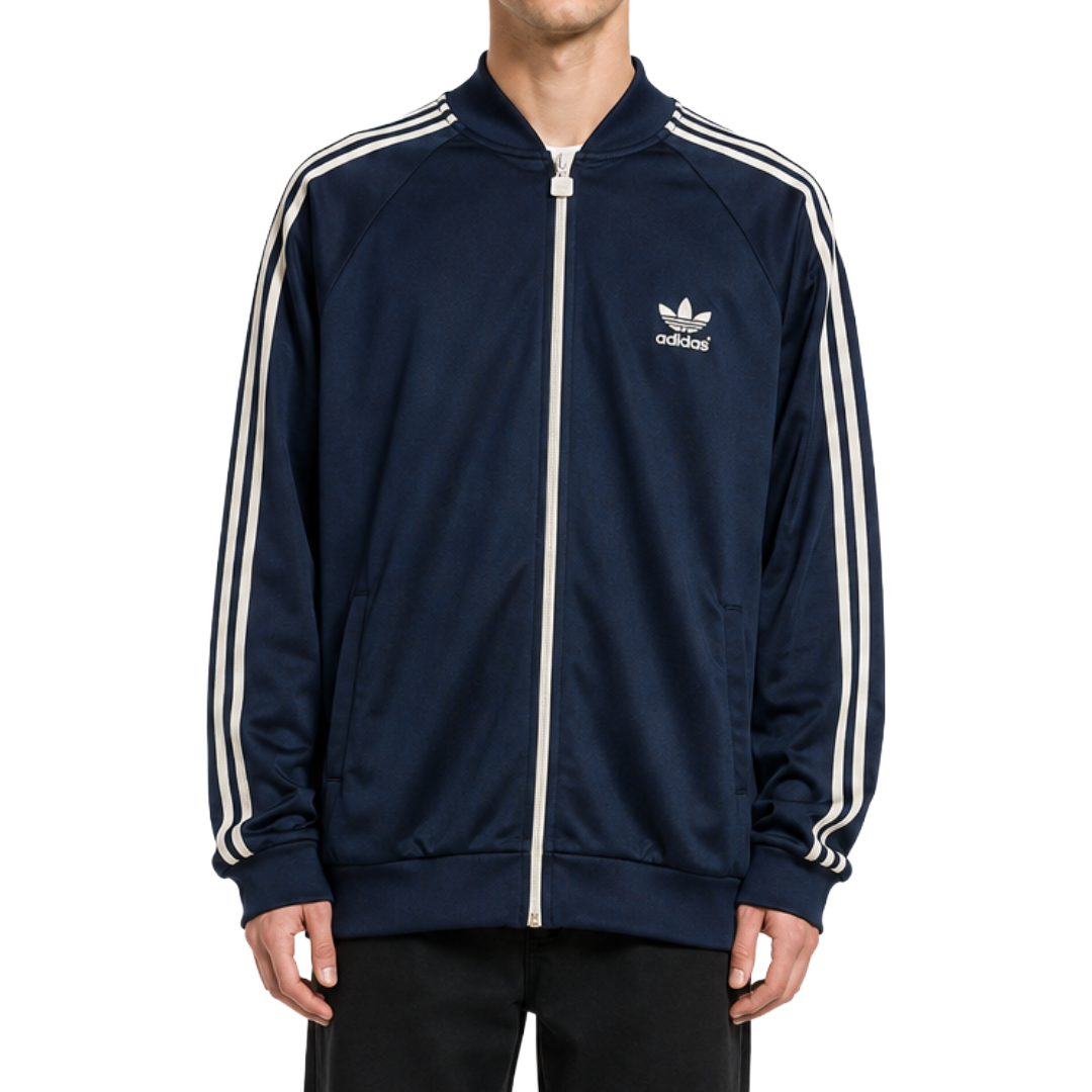 adidas アディダス スーパースター トラックジャケット ジャージ ネイビー L