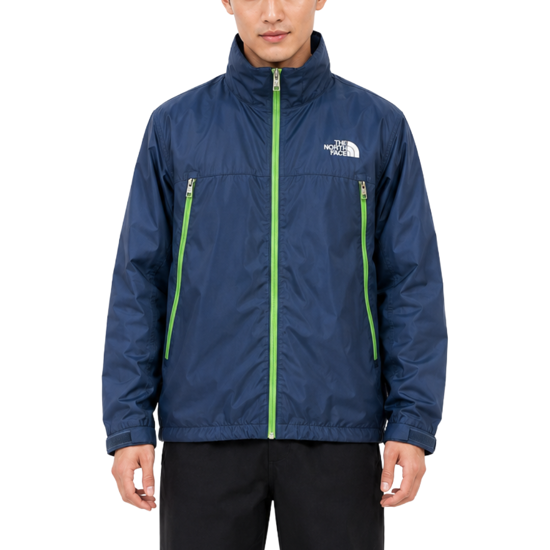 THE NORTH FACE ナイロンジャケット ネイビー×グリーン L