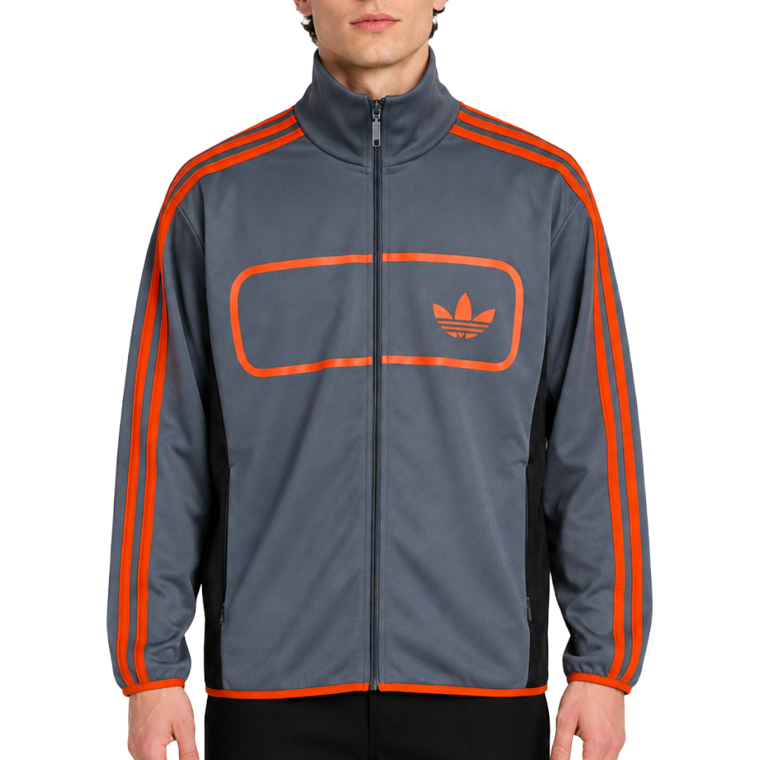 adidas アディダス ストリートダイバー トラックジャケット グレー×オレンジ M