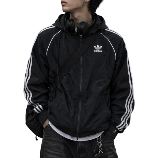adidas アディダス ナイロンジャケット ブラック M