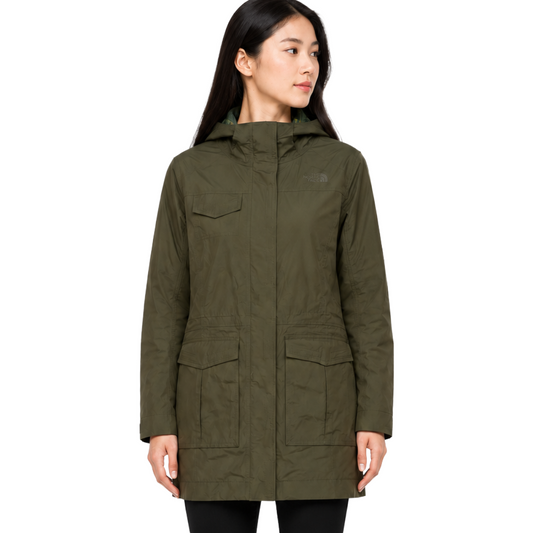 THE NORTH FACE ノースフェイス 中綿ジャケット フード付 カーキ S