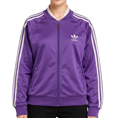 adidas アディダス スーパーガールシリーズ トラックジャケット パープル M