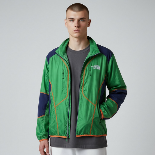 THE NORTH FACE Nylon Jacket Green x Navy M