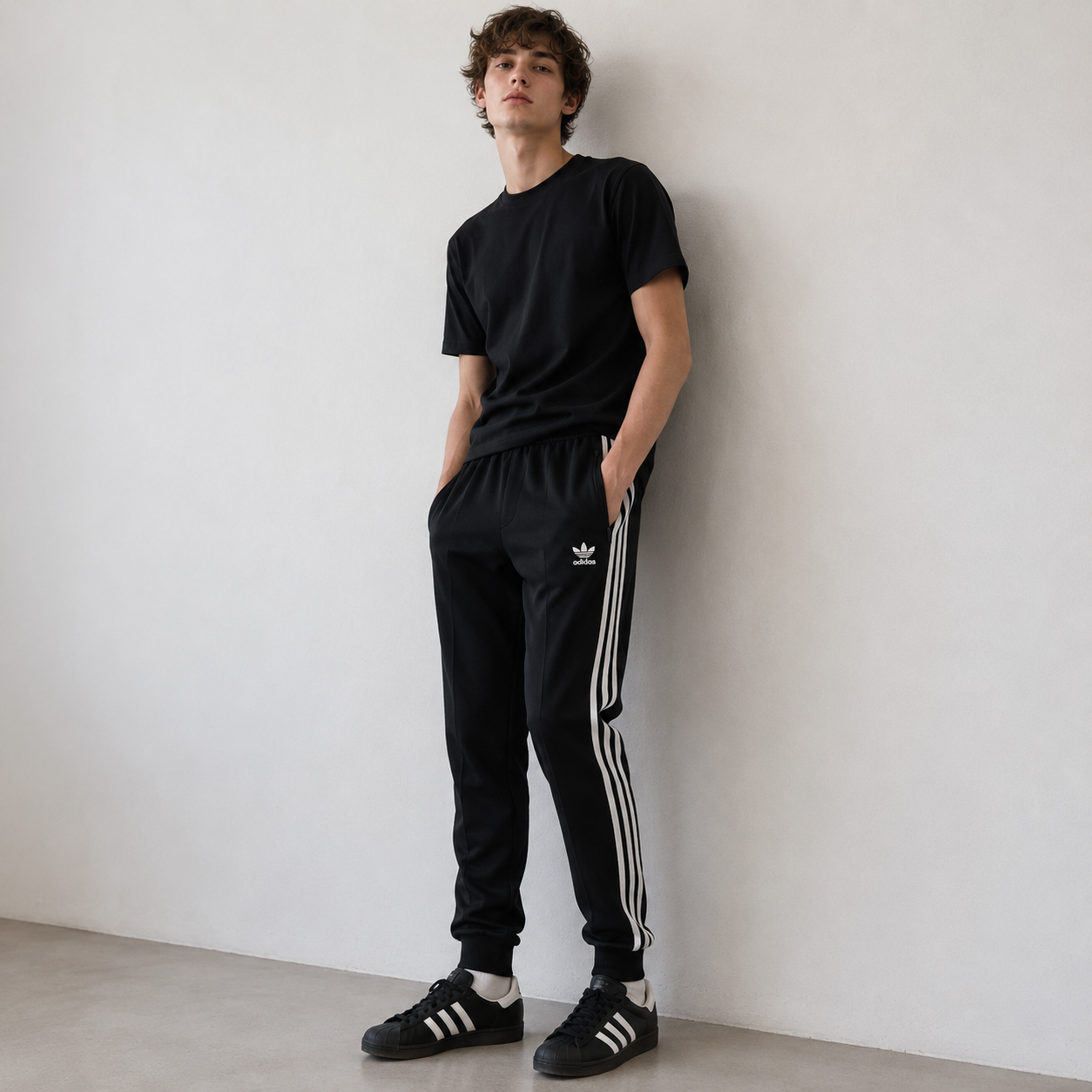 adidas 阿迪达斯 运动裤 运动服 经典系列 黑色 M