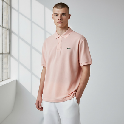 LACOSTE ポロシャツ US ピンク L