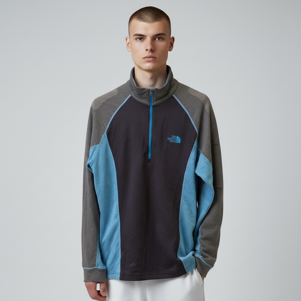 THE NORTH FACE 北面 半拉链长袖T恤 海军蓝 M