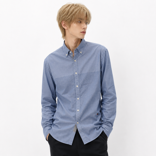 TOMMY HILFIGER ボタンダウンシャツ 長袖 ブルーXS