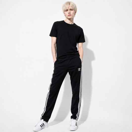 adidas アディダス ジャージ ベッケンバウアー トラックパンツ ブラック 黒 S