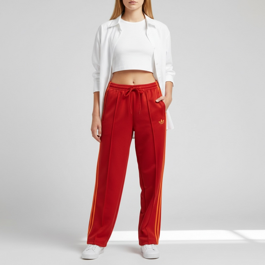 adidas アディダス トラックパンツ ファイヤーバード レッド x オレンジ  L
