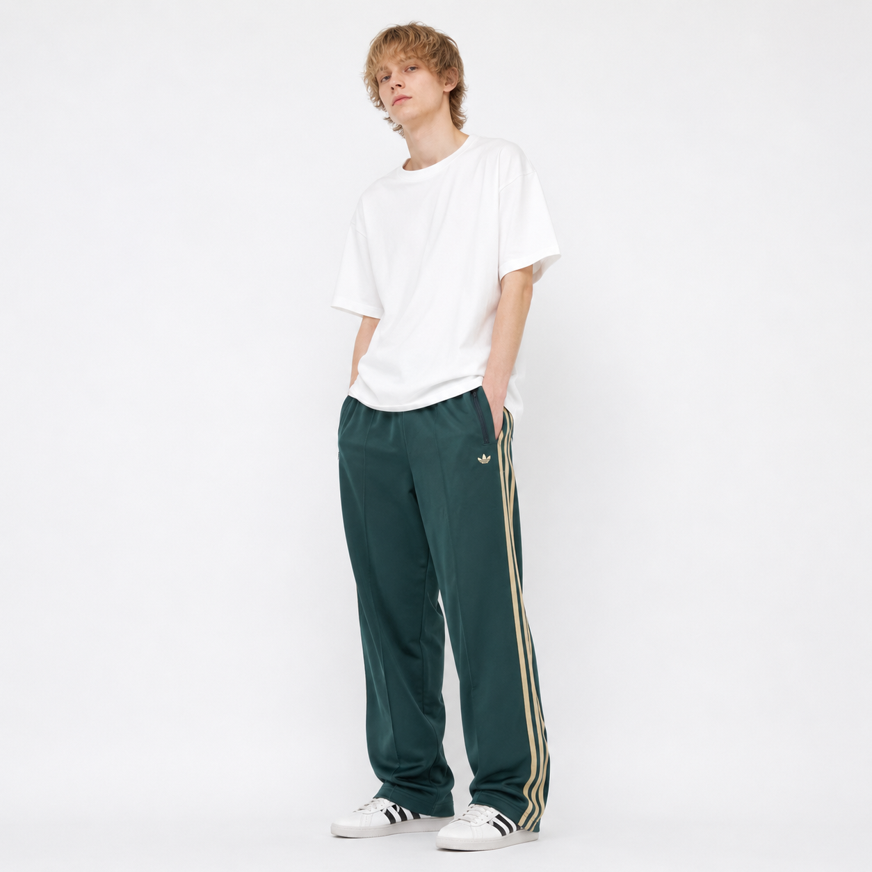 adidas アディダス ジャージ ベッケンバウアーシリーズ トラックパンツ  深緑  カーキ L