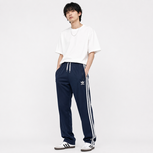 adidas アディダス ジャージ ヨーロッパシリーズ トラックパンツ  ブラックネイビー L
