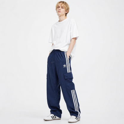 adidas アディダス カーゴパンツ トレフォイルロゴ ブルー 青 S