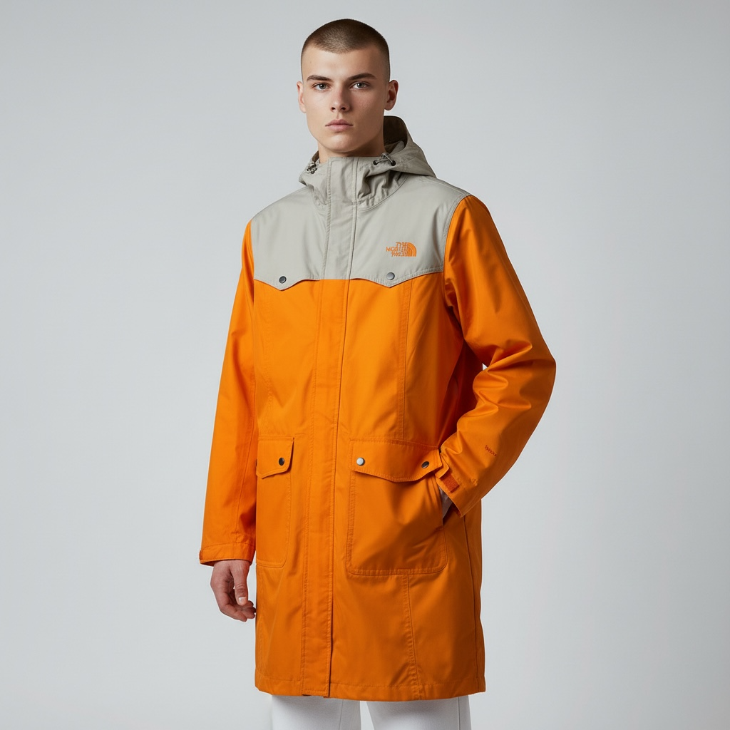 THE NORTH FACE ノースフェイス ロングコート オレンジ S