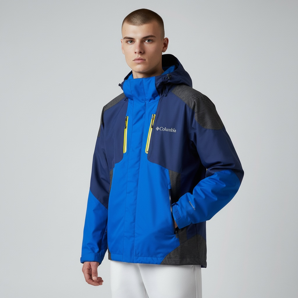 Columbia 哥伦比亚 冲锋衣 蓝×海军蓝 S