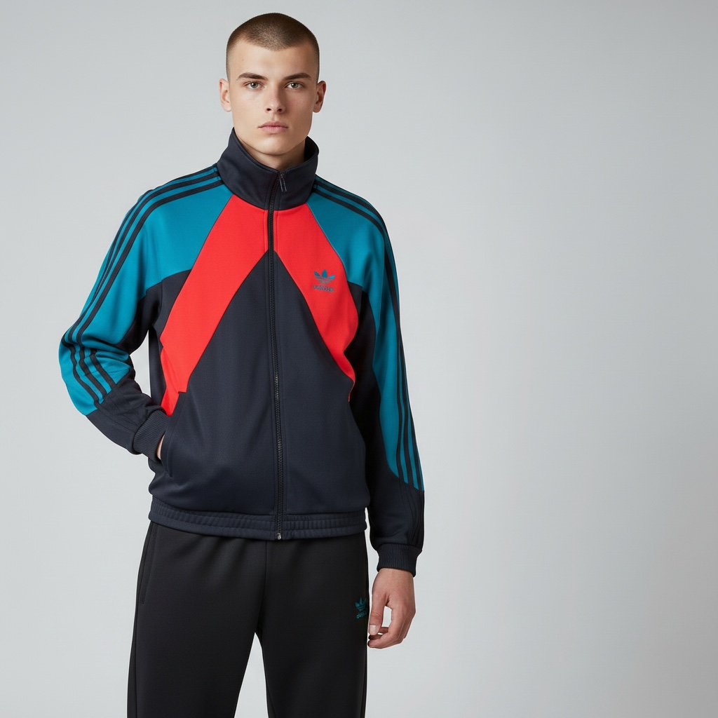 adidas アディダス トラックジャケット ジャージ ファイヤーバード グリーン×レッド×ブラック（マルチカラー）S