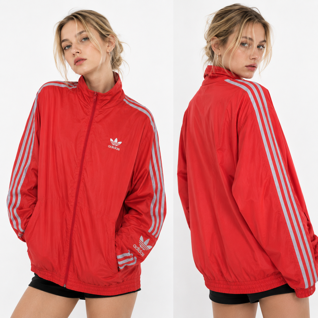 adidas アディダス ロックアップジャケット ピンク XL