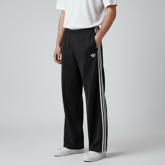adidas ベッケンバウアー トラックパンツ ジャージ 黒 ブラック XL