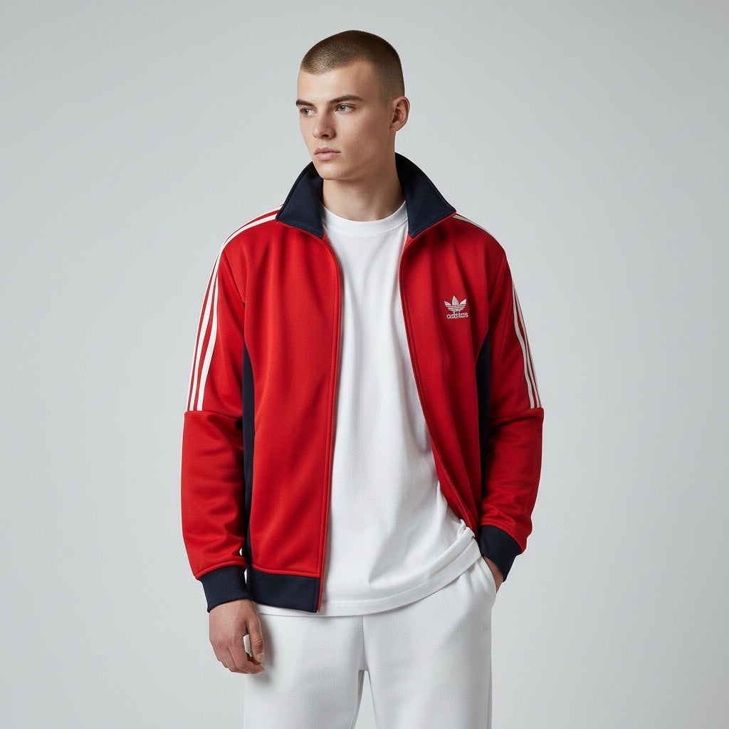 adidas アディダス トラックジャケット ファイヤーバード 赤黒 – RE