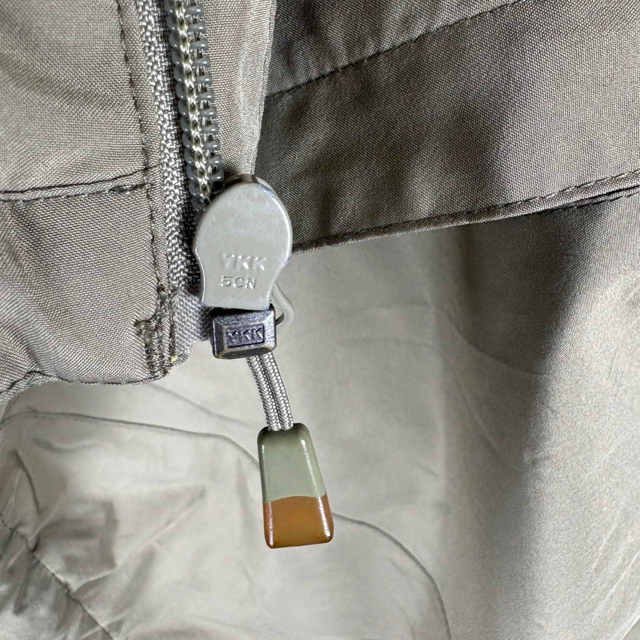 THE NORTH FACE WINDSTOPPER Mountain Parka Khaki Gray x Yellow XL