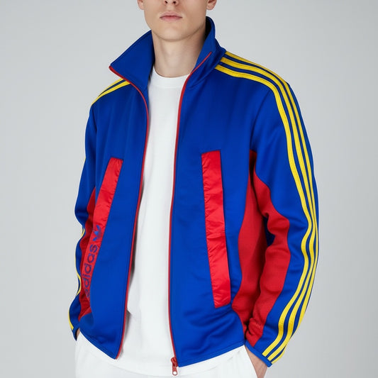 adidas アディダス トラックジャケット ブルー×レッド S