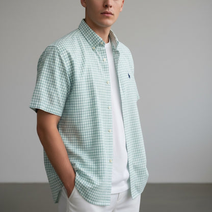 Polo Ralph Lauren 半袖シャツ チェック ボタンダウン  2XL(3L)