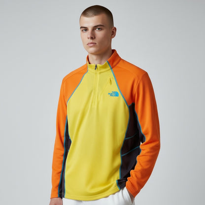 THE NORTH FACE ノースフェイス ハーフジップ イエロー×オレンジ M-Lサイズ相当