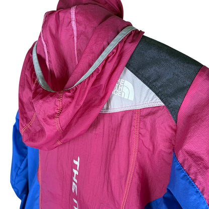 THE NORTH FACE ナイロンジャケット フード付き ピンクxブルー マルチカラー  M