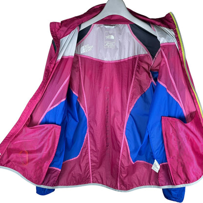 THE NORTH FACE ナイロンジャケット フード付き ピンクxブルー マルチカラー  M