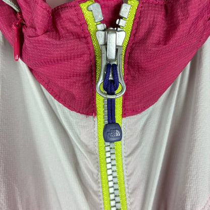 THE NORTH FACE ナイロンジャケット フード付き ピンクxブルー マルチカラー  M